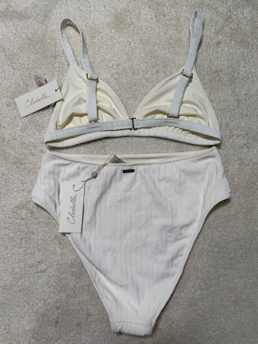 Cleobella Swim SET Katina Top Kimber Bikini Bottom Ivory Size Large - Picture 4 of 7